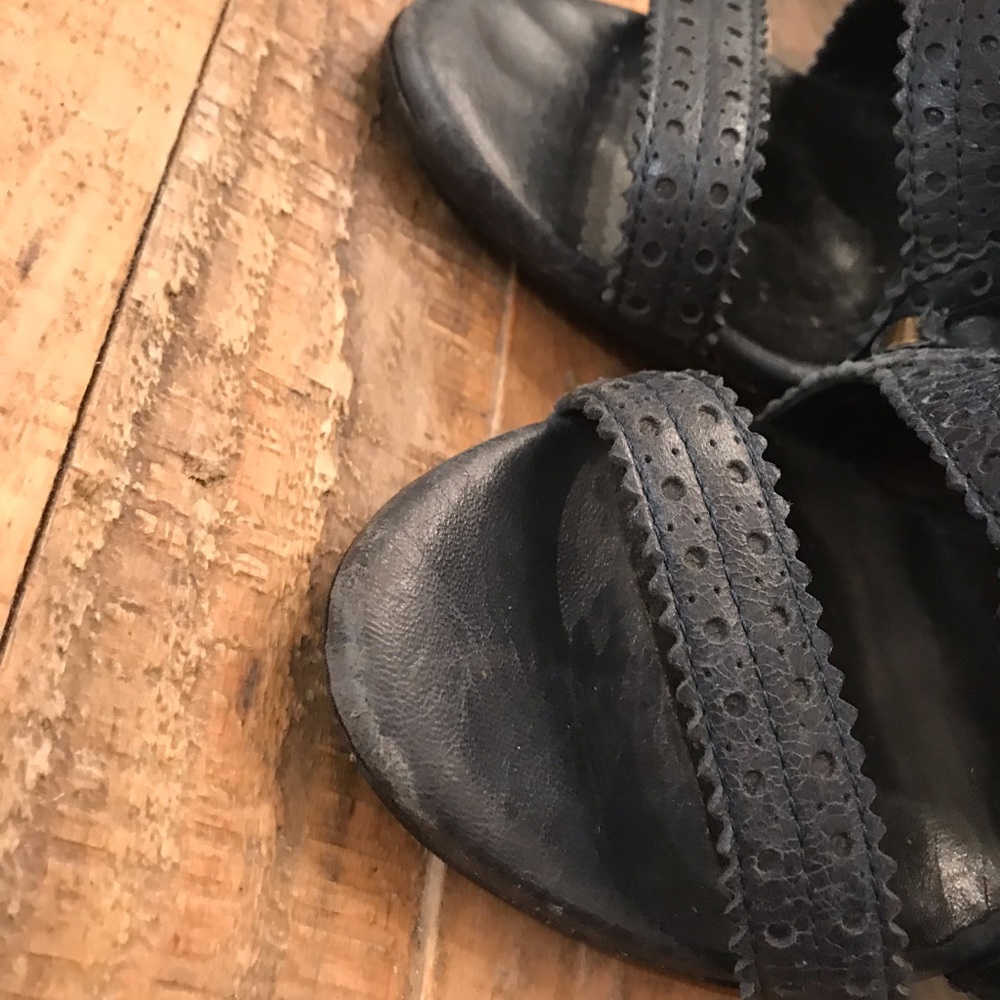 Balenciaga wedges navy  blue size 7 - Picture 4 of 8